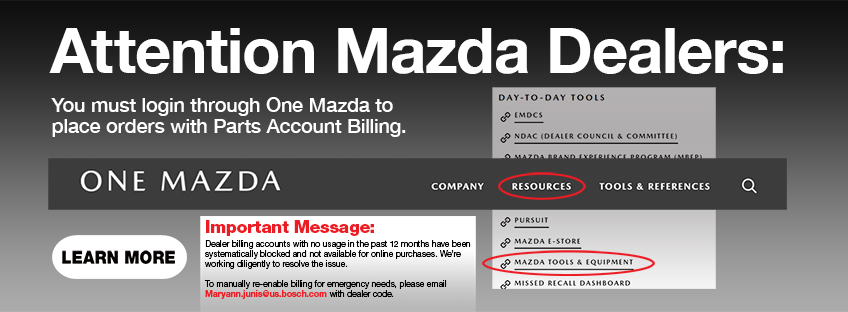 You gotta login through One Mazda